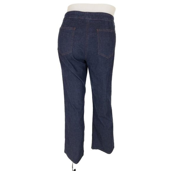 Eileen Fisher P170 Wide Leg Lightweight Denim Pants Size M Blue - Picture 5 of 6